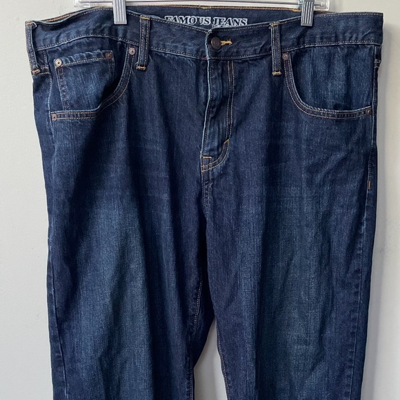 Old Navy Famous Denim Jeans Mens 40 X 30 Dark Wash Blue Relaxed Loose Fit - Picture 1 of 9